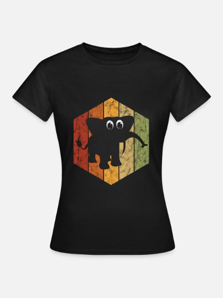 Elefanten Elefant für Kinder - Frauen T-Shirt - Schwarz