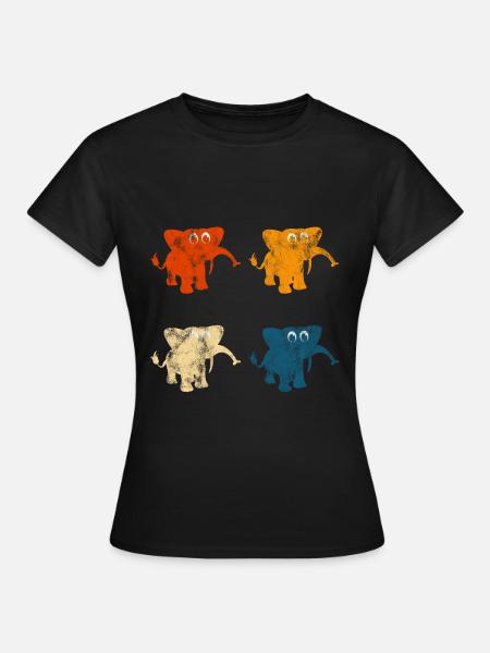 Elefanten Elefant für Kinder - Frauen T-Shirt - Schwarz
