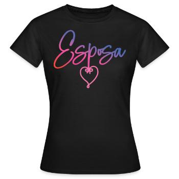 Esposa Cute Wife To Be Bride Couple Wedding Gift - Women's T-Shirt - black - Front - AI Model Female 172 dark (172cm)