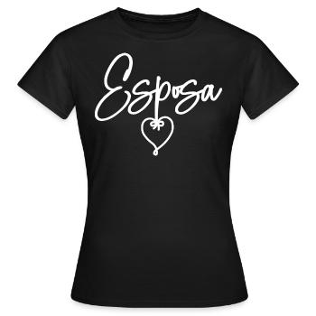 Esposa Cute Wife To Be Bride Couple Wedding Gift - Women's T-Shirt - black - Front - AI Model Female 172 dark (172cm)
