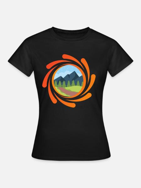 Durch Bergpfade - Frauen T-Shirt - Schwarz