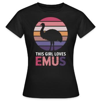Emu Saying Australia Emus Funny Emu Gift - Women's T-Shirt - black - Front - AI Model Female 172 dark (172cm)