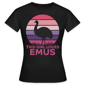 Emu Saying Australia Emus Funny Emu Gift - Women's T-Shirt - black - Front - AI Model Female 172 dark (172cm)