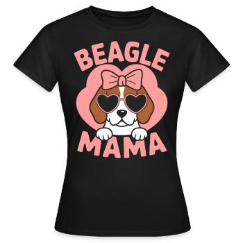 Beagle Maman Chien Maman Drôle Beagle Cadeau - T-shirt Femme - noir - Devant - AI Model Female 172 dark (172cm)