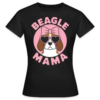 Beagle Maman Chien Maman Drôle Beagle Cadeau - T-shirt Femme - noir - Devant - AI Model Female 172 dark (172cm)
