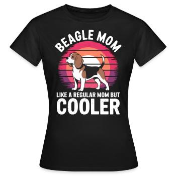 Beagle Maman Chien Maman Drôle Beagle Cadeau - T-shirt Femme - noir - Devant - AI Model Female 172 dark (172cm)