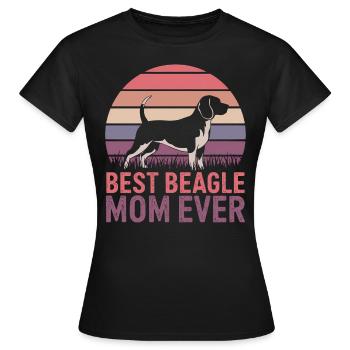 Beagle Maman Chien Maman Drôle Beagle Cadeau - T-shirt Femme - noir - Devant - AI Model Female 172 dark (172cm)