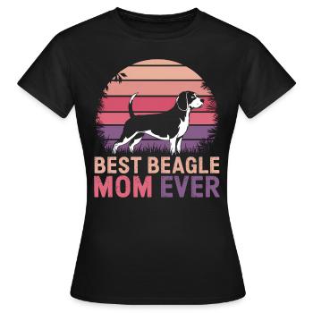 Beagle Maman Chien Maman Drôle Beagle Cadeau - T-shirt Femme - noir - Devant - AI Model Female 172 dark (172cm)