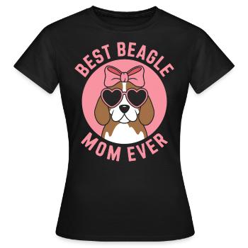 Beagle Maman Chien Maman Drôle Beagle Cadeau - T-shirt Femme - noir - Devant - AI Model Female 172 dark (172cm)
