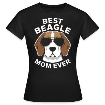 Beagle Maman Chien Maman Drôle Beagle Cadeau - T-shirt Femme - noir - Devant - AI Model Female 172 dark (172cm)