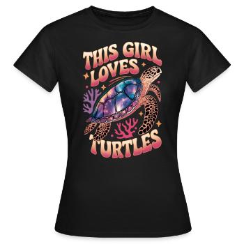 Schildkröte Spruch Lustiges Schildkröten Geschenk - Frauen T-Shirt - Schwarz - Vorne - AI Model Female 172 dark (172cm)