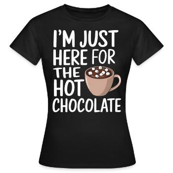 Cacao Dicton Chocolat Chaud Fun Cacao Cadeau - T-shirt Femme - noir - Devant - AI Model Female 172 dark (172cm)