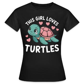 Schildkröte Spruch Lustiges Schildkröten Geschenk - Frauen T-Shirt - Schwarz - Vorne - AI Model Female 172 dark (172cm)