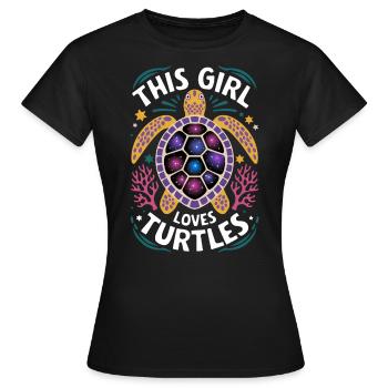 Schildkröte Spruch Lustiges Schildkröten Geschenk - Frauen T-Shirt - Schwarz - Vorne - AI Model Female 172 dark (172cm)