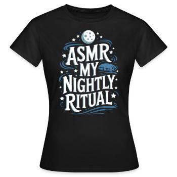 ASMR Saying Triggers Tingles Funny ASMR Gift - Women's T-Shirt - black - Front - AI Model Female 172 dark (172cm)