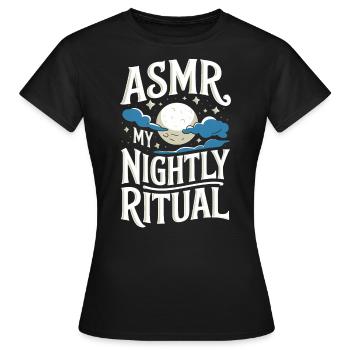 ASMR Saying Triggers Tingles Funny ASMR Gift - Women's T-Shirt - black - Front - AI Model Female 172 dark (172cm)