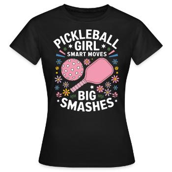 Pickleball Dire Fille Blague Pickleball Cadeau - T-shirt Femme - noir - Devant - AI Model Female 172 dark (172cm)