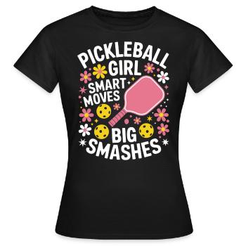 Pickleball Dire Fille Blague Pickleball Cadeau - T-shirt Femme - noir - Devant - AI Model Female 172 dark (172cm)