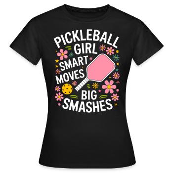 Pickleball Dire Fille Blague Pickleball Cadeau - T-shirt Femme - noir - Devant - AI Model Female 172 dark (172cm)