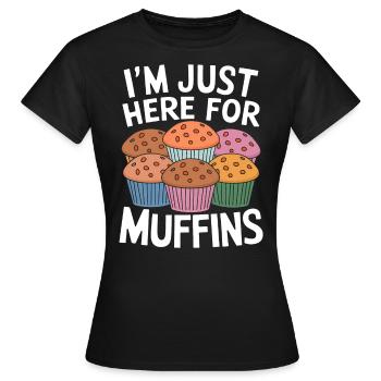 Muffin Disant Muffins Drôle Muffins Cadeau - T-shirt Femme - noir - Devant - AI Model Female 172 dark (172cm)
