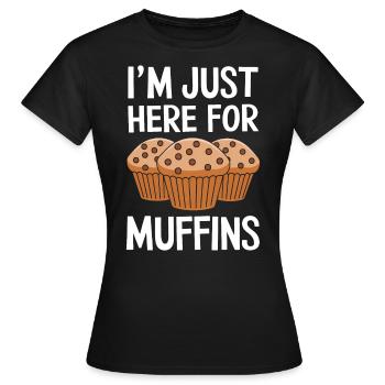 Muffin Disant Muffins Drôle Muffins Cadeau - T-shirt Femme - noir - Devant - AI Model Female 172 dark (172cm)