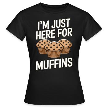 Muffin Disant Muffins Drôle Muffins Cadeau - T-shirt Femme - noir - Devant - AI Model Female 172 dark (172cm)