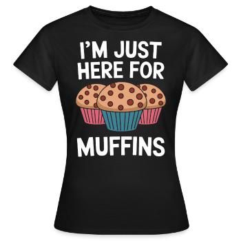 Muffin Disant Muffins Drôle Muffins Cadeau - T-shirt Femme - noir - Devant - AI Model Female 172 dark (172cm)