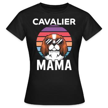 Cavalier King Charles Spaniel Saying Mom Gift - Women's T-Shirt - black - Front - AI Model Female 172 dark (172cm)
