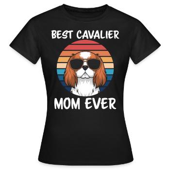Cavalier King Charles Spaniel Saying Mom Gift - Women's T-Shirt - black - Front - AI Model Female 172 dark (172cm)