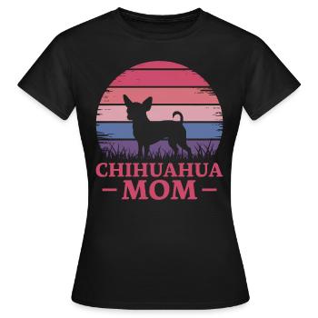 Chihuahua Disant Maman Drôle Chihuahua Cadeau - T-shirt Femme - noir - Devant - AI Model Female 172 dark (172cm)