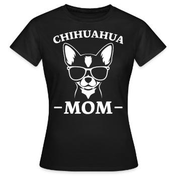 Chihuahua Disant Maman Drôle Chihuahua Cadeau - T-shirt Femme - noir - Devant - AI Model Female 172 dark (172cm)