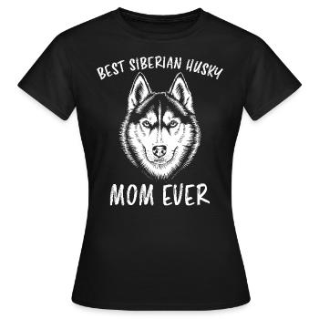 Siberian Husky Saying Siberian Huskies Gift - Women's T-Shirt - black - Front - AI Model Female 172 dark (172cm)