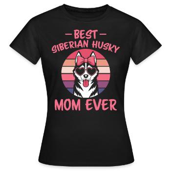 Siberian Husky Saying Siberian Huskies Gift - Women's T-Shirt - black - Front - AI Model Female 172 dark (172cm)