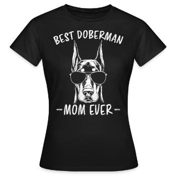 Dobermann Spruch Mama Lustiges Dobermann Geschenk - Frauen T-Shirt - Schwarz - Vorne - AI Model Female 172 dark (172cm)