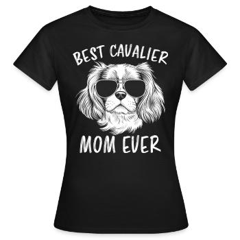 Cavalier King Charles Spaniel Saying Mom Gift - Women's T-Shirt - black - Front - AI Model Female 172 dark (172cm)