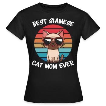 Siamkatze Spruch Siamkatze Mama Siamkatze Geschenk - Frauen T-Shirt - Schwarz - Vorne - AI Model Female 172 dark (172cm)