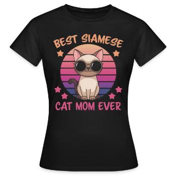 Siamkatze Spruch Siamkatze Mama Siamkatze Geschenk - Frauen T-Shirt - Schwarz - Vorne - AI Model Female 172 dark (172cm)