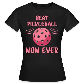 Pickleball Saying Mom Funny Pickleball Gift - Women's T-Shirt - black - Front - AI Model Female 172 dark (172cm)