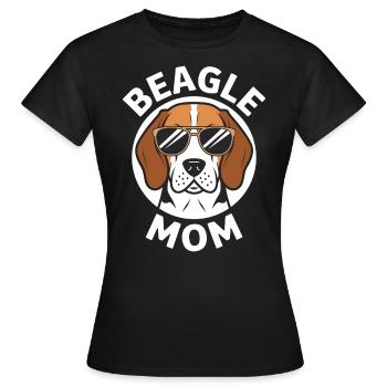 Beagle Maman Chien Maman Drôle Beagle Cadeau - T-shirt Femme - noir - Devant - AI Model Female 172 dark (172cm)