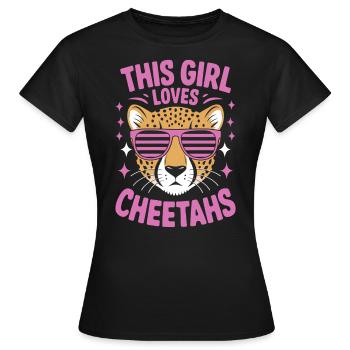 Guépard disant Afrique Drôle Cadeau de guépard - T-shirt Femme - noir - Devant - AI Model Female 172 dark (172cm)