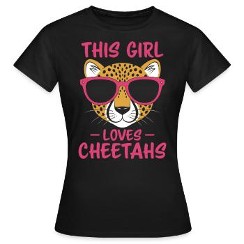 Guépard disant Afrique Drôle Cadeau de guépard - T-shirt Femme - noir - Devant - AI Model Female 172 dark (172cm)