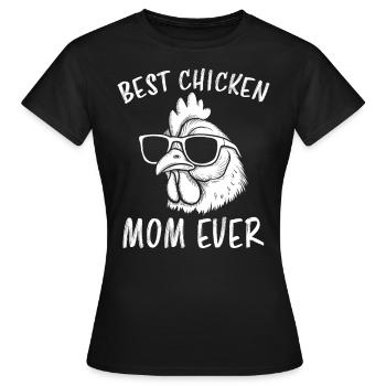 Chicken Saying Rooster Farmer Funny Chicken Gift - Women's T-Shirt - black - Front - AI Model Female 172 dark (172cm)