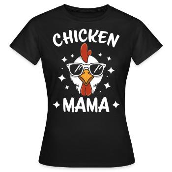 Chicken Saying Rooster Farmer Funny Chicken Gift - Women's T-Shirt - black - Front - AI Model Female 172 dark (172cm)