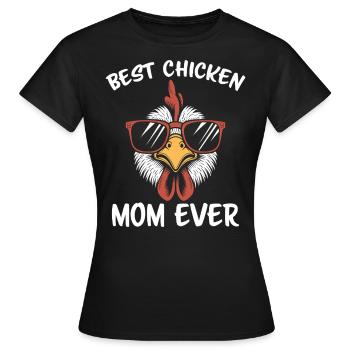 Chicken Saying Rooster Farmer Funny Chicken Gift - Women's T-Shirt - black - Front - AI Model Female 172 dark (172cm)