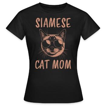 Siamkatze Spruch Siamkatze Mama Siamkatze Geschenk - Frauen T-Shirt - Schwarz - Vorne - AI Model Female 172 dark (172cm)