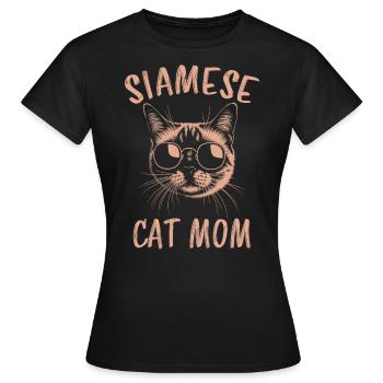 Siamkatze Spruch Siamkatze Mama Siamkatze Geschenk - Frauen T-Shirt - Schwarz - Vorne - AI Model Female 172 dark (172cm)
