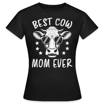 Kuh Spruch Kühe Landwirtin Lustiges Kuh Geschenk - Frauen T-Shirt - Schwarz - Vorne - AI Model Female 172 dark (172cm)