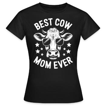 Kuh Spruch Kühe Landwirtin Lustiges Kuh Geschenk - Frauen T-Shirt - Schwarz - Vorne - AI Model Female 172 dark (172cm)