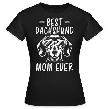 Teckel disant teckel maman drôle teckel cadeau - T-shirt Femme - noir - Devant - AI Model Female 172 dark (172cm)