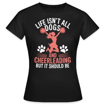 Cheerleading disant drôle Cheerleading cadeau - T-shirt Femme - noir - Devant - AI Model Female 172 dark (172cm)